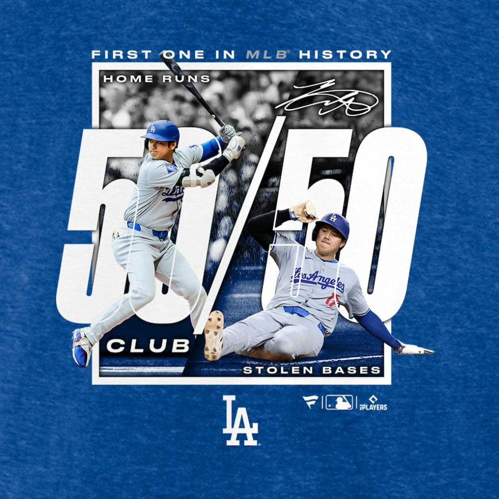 Heather Royal Shohei Ohtani Los Angeles Dodgers Fanatics 50/50 Club T-Shirt