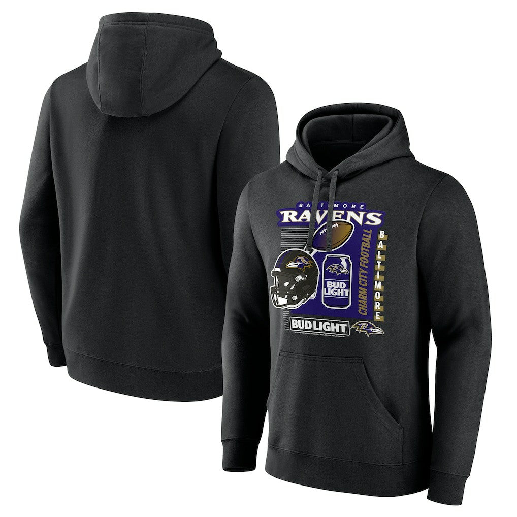 Bud Light Pullover Hoodie - Baltimore Ravens Hoodies