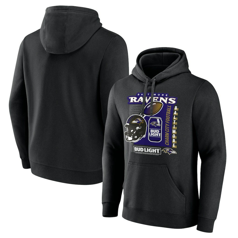Bud Light Pullover Hoodie - Baltimore Ravens Hoodies
