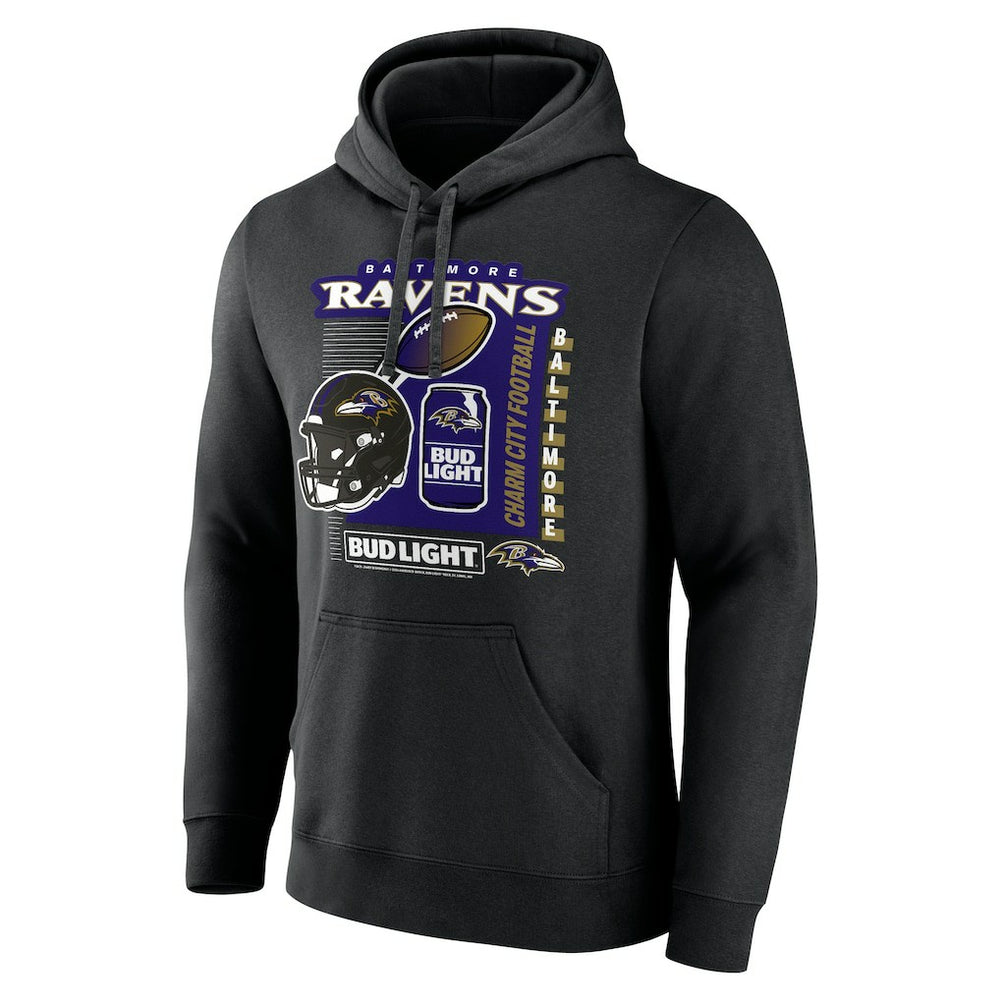 Bud Light Pullover Hoodie - Baltimore Ravens Hoodies