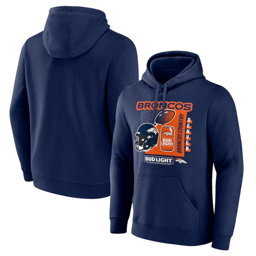 Bud Light Pullover Hoodie - Denver Broncos Hoodies
