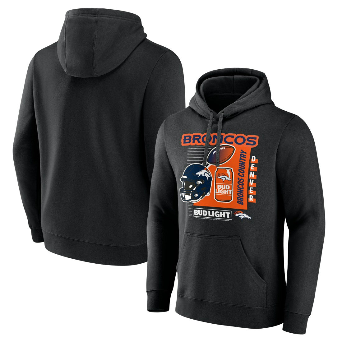 Bud Light Pullover Hoodie - Denver Broncos Hoodies