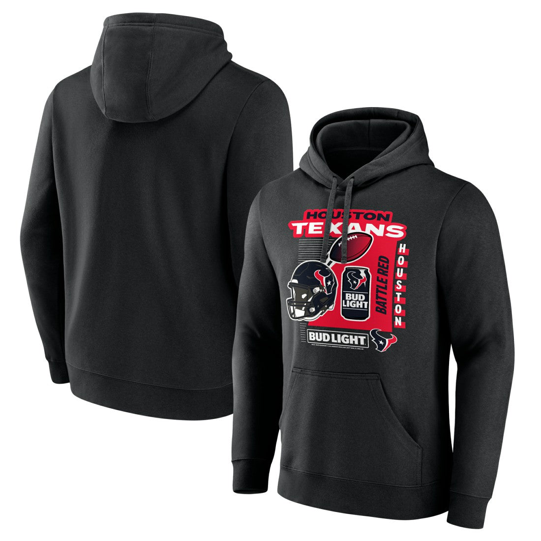 Bud Light Pullover Hoodie - Houston Texans Hoodies