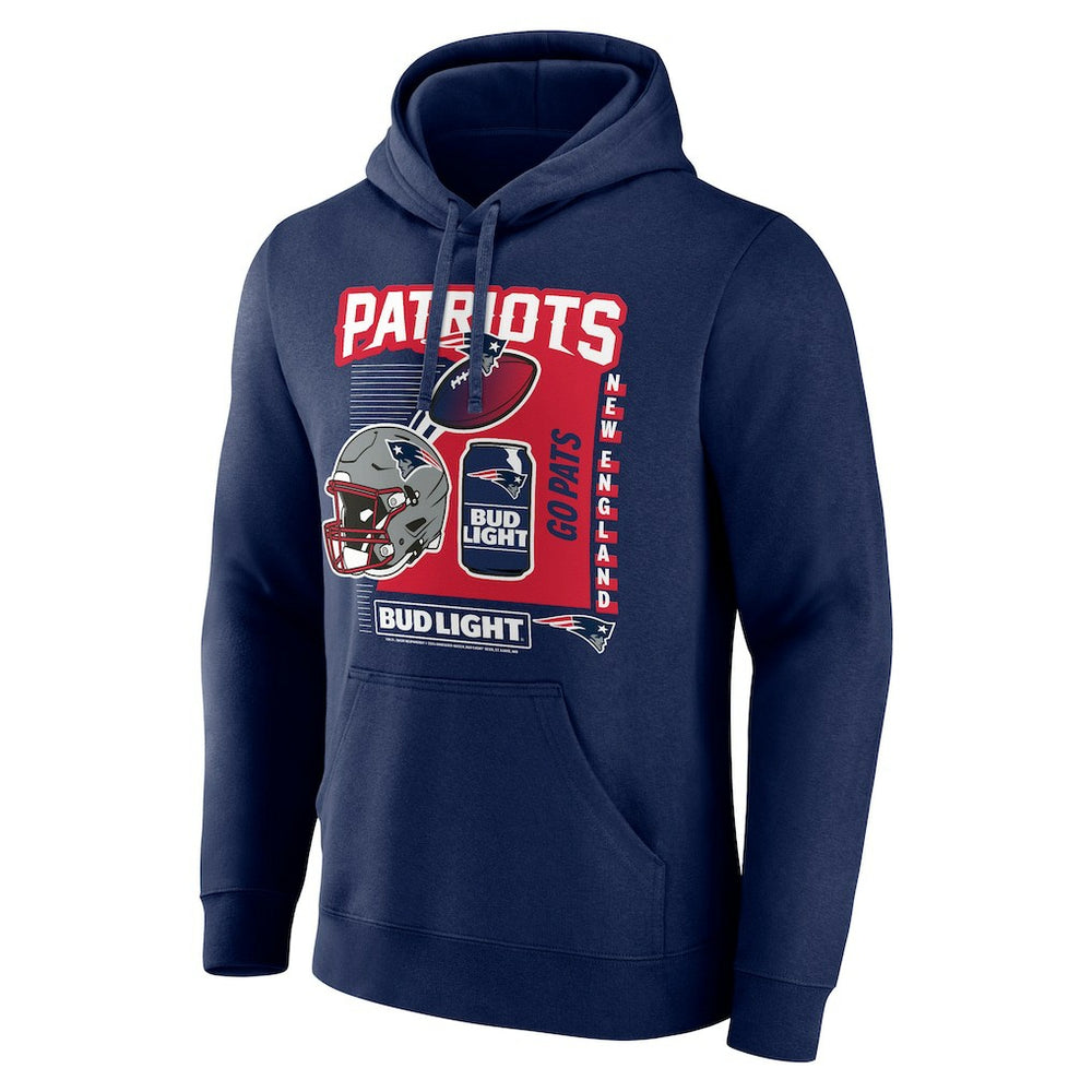 Bud Light Pullover Hoodie - New England Patriots Hoodies