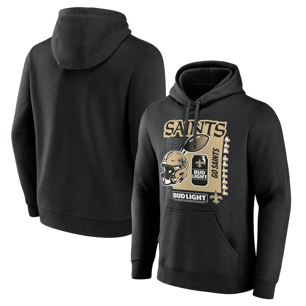Bud Light Pullover Hoodie - New Orleans Saints Hoodies