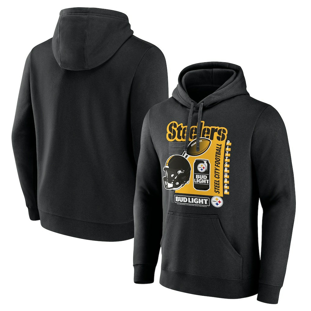 Bud Light Pullover Hoodie - Pittsburgh Steelers Hoodies