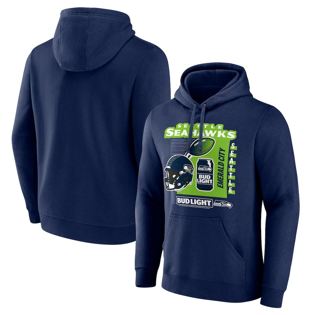 Bud Light Pullover Hoodie - Seattle Seahawks Hoodies