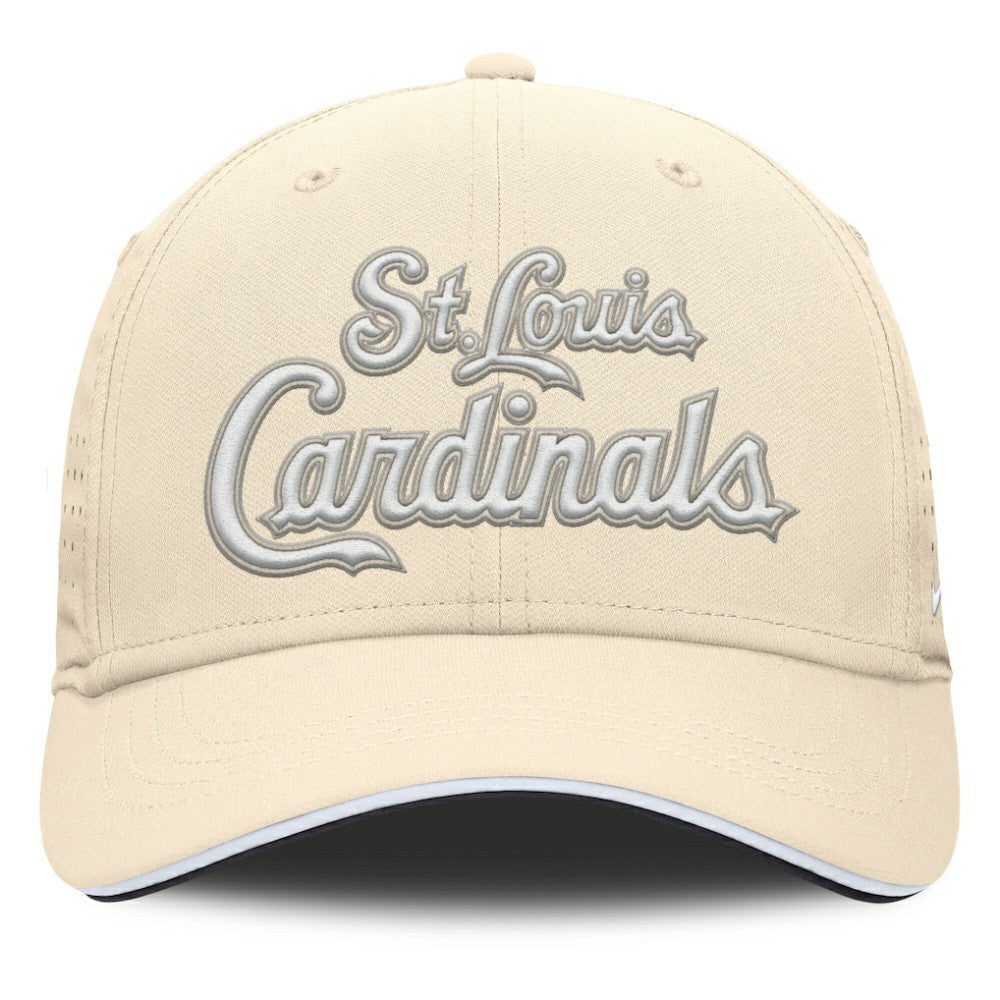 Cream St. Louis Cardinals Nike Rise Performance Flex Hat