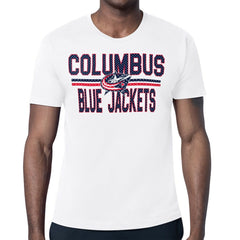 NHL Columbus Blue Jackets Starter Mesh Look Team Name T-Shirt