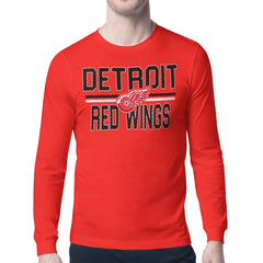 NHL Detroit Red Wings Starter Mesh Look Team Name Long Sleeve T-Shirt
