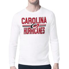 NHL Carolina Hurricanes Starter Mesh Look Team Name Long Sleeve T-Shirt