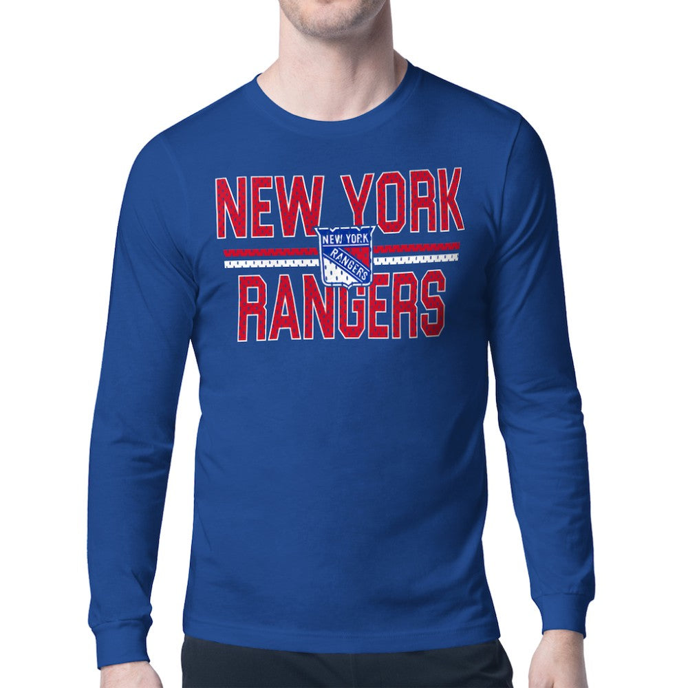 NHL New York Rangers Starter Mesh Look Team Name Long Sleeve T-Shirt