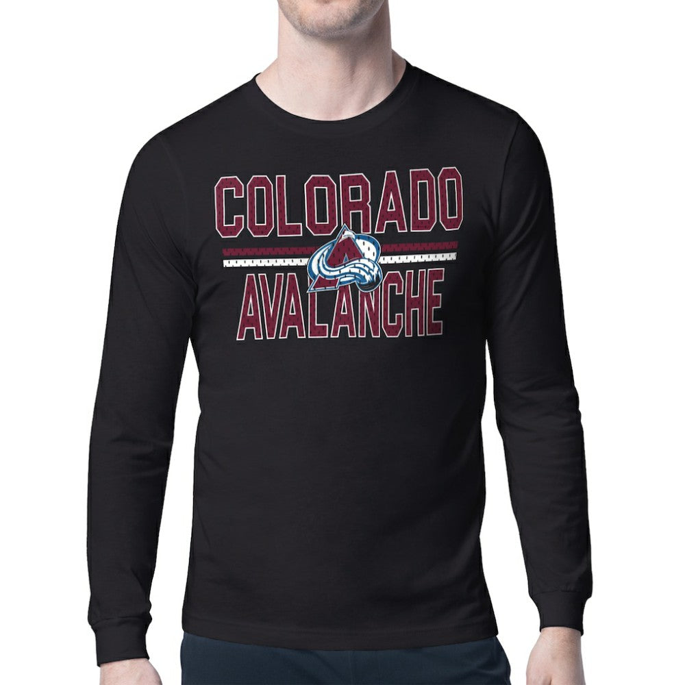 NHL Colorado Avalanche Starter Mesh Look Team Name Long Sleeve T-Shirt