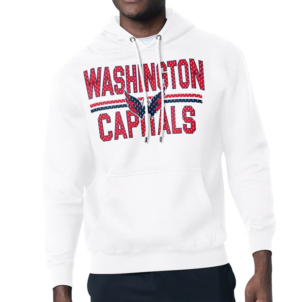 NHL Washington Capitals Starter Mesh Look Team Name Logo Tri-Blend Pullover Hoodie