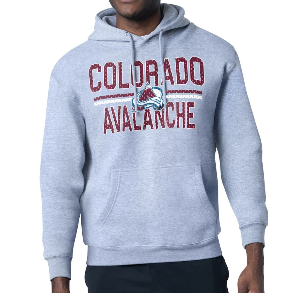 NHL Colorado Avalanche Starter Mesh Look Team Name Logo Tri-Blend Pullover Hoodie