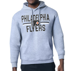 NHL Philadelphia Flyers Starter Mesh Look Team Name Logo Tri-Blend Pullover Hoodie