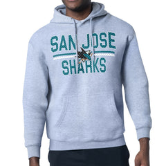 NHL San Jose Sharks Starter Mesh Look Team Name Logo Tri-Blend Pullover Hoodie