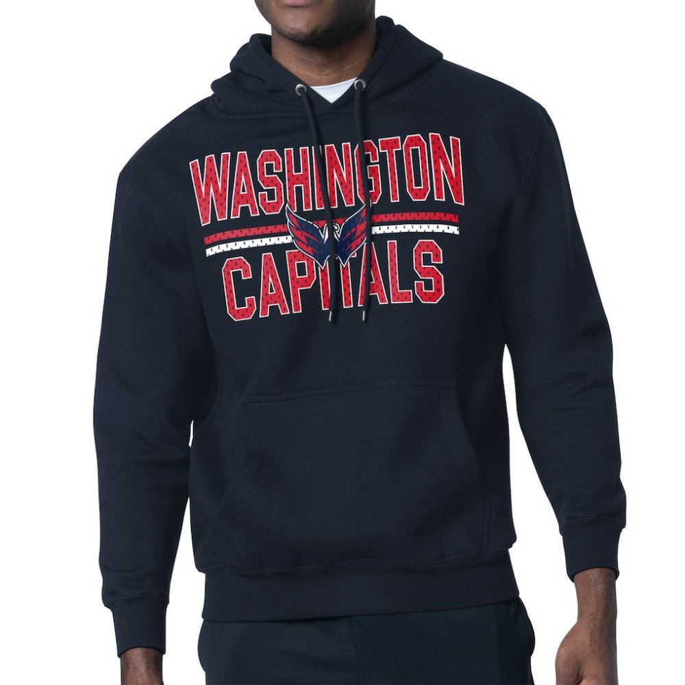 NHL Washington Capitals Starter Mesh Look Team Name Logo Tri-Blend Pullover Hoodie