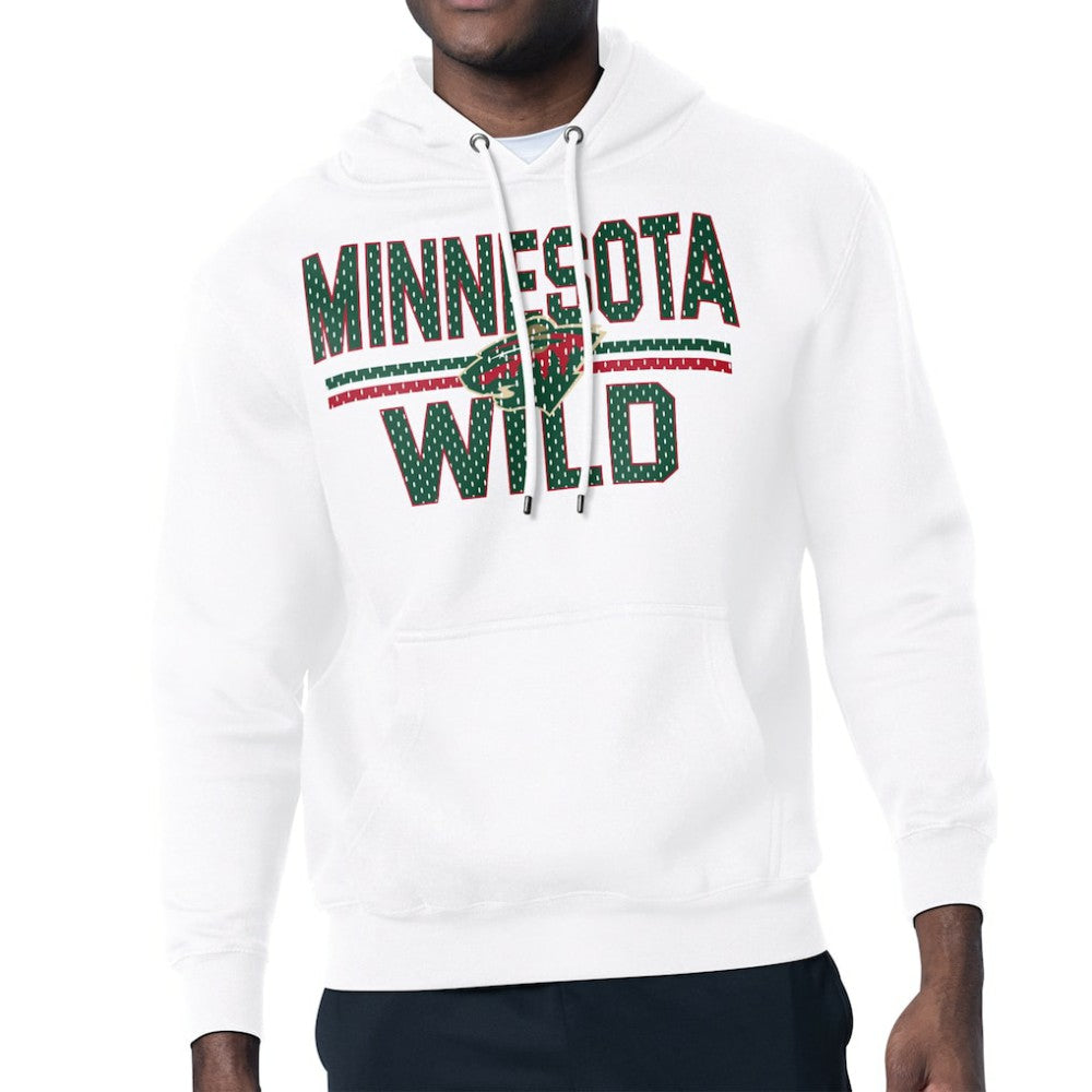 NHL Minnesota Wild Starter Mesh Look Team Name Logo Tri-Blend Pullover Hoodie