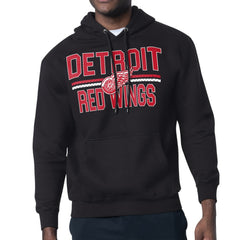 NHL Detroit Red Wings Starter Mesh Look Team Name Logo Tri-Blend Pullover Hoodie