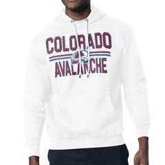 NHL Colorado Avalanche Starter Mesh Look Team Name Logo Tri-Blend Pullover Hoodie
