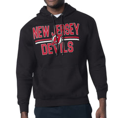 NHL New Jersey Devils Starter Mesh Look Team Name Logo Tri-Blend Pullover Hoodie