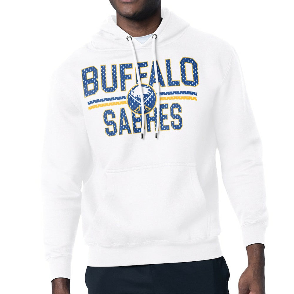 NHL Buffalo Sabres Starter Mesh Look Team Name Logo Tri-Blend Pullover Hoodie