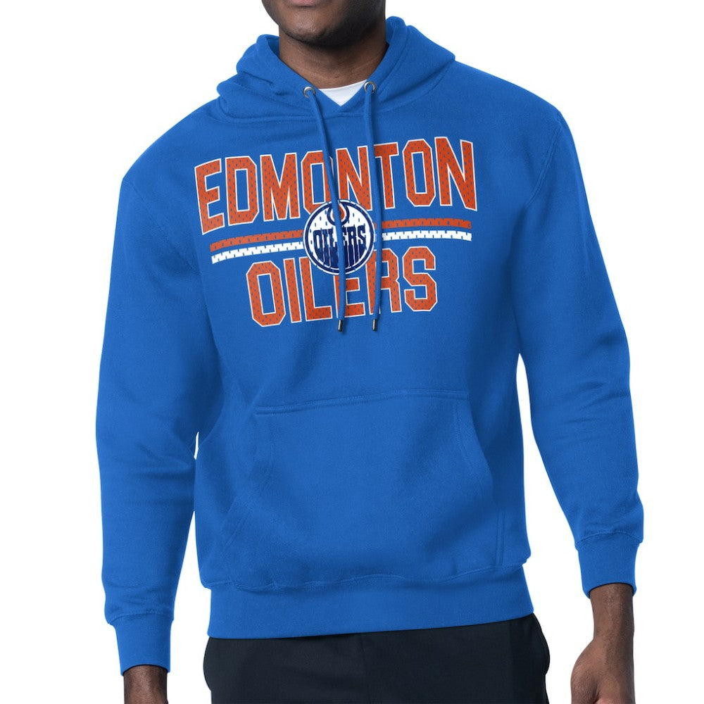 NHL Edmonton Oilers Starter Mesh Look Team Name Logo Tri-Blend Pullover Hoodie