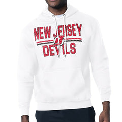 NHL New Jersey Devils Starter Mesh Look Team Name Logo Tri-Blend Pullover Hoodie