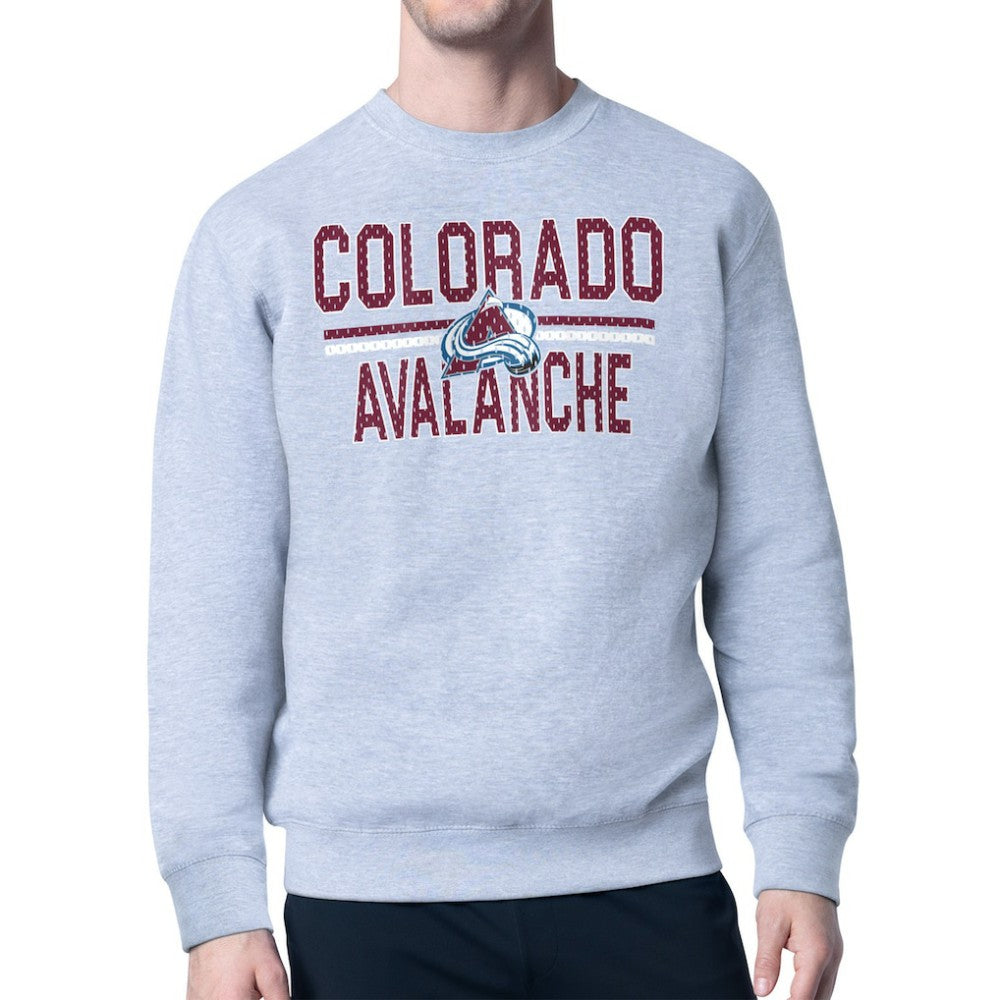 NHL Colorado Avalanche Starter Mesh Look Team Name Logo Pullover Sweatshirt