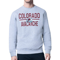 NHL Colorado Avalanche Starter Mesh Look Team Name Logo Pullover Sweatshirt