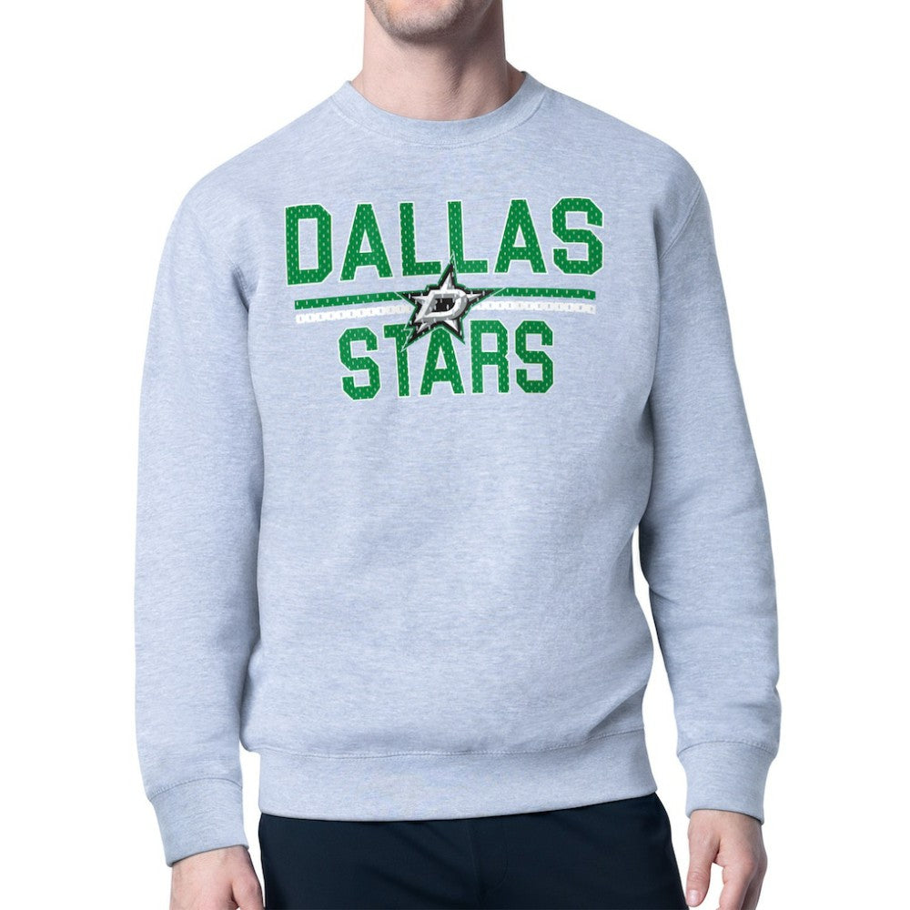 NHL Dallas Stars Starter Mesh Look Team Name Logo Pullover Sweatshirt