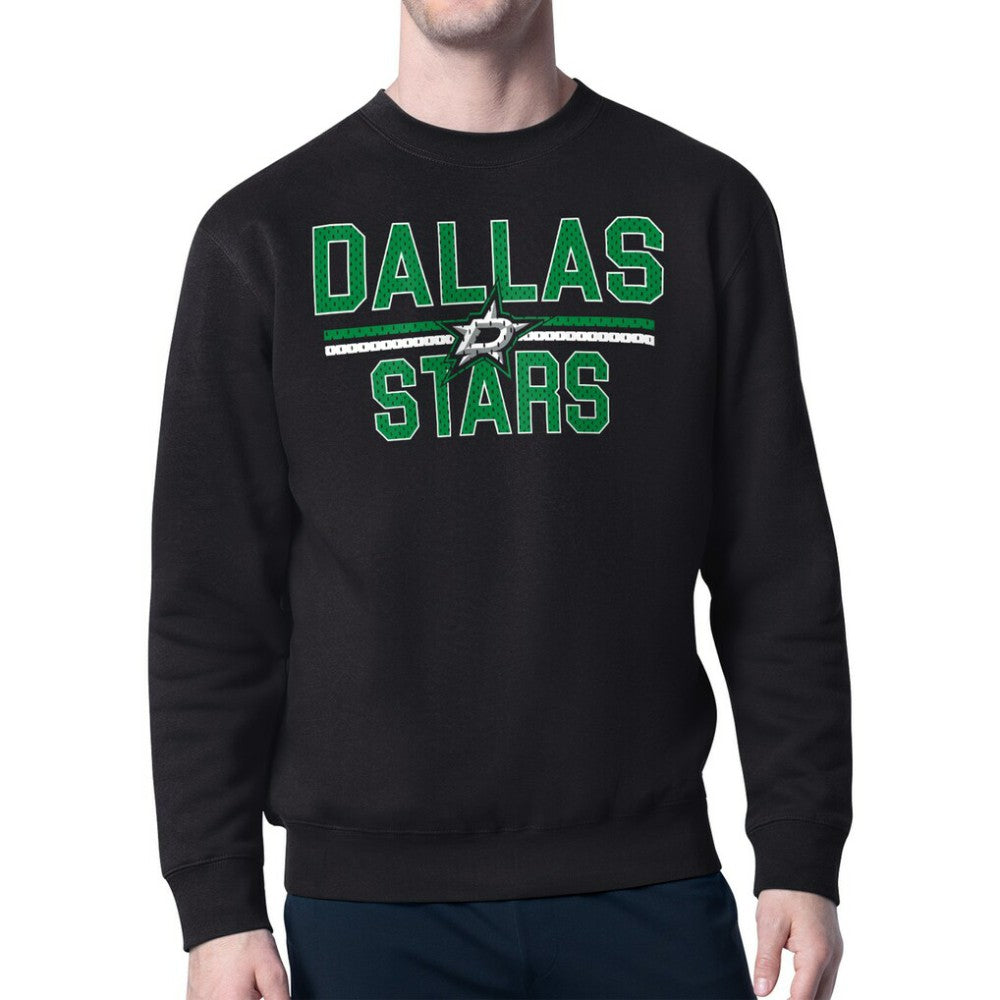 NHL Dallas Stars Starter Mesh Look Team Name Logo Pullover Sweatshirt