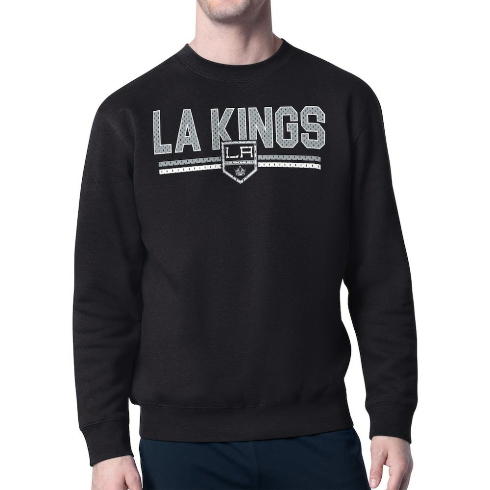 NHL Los Angeles Kings Starter Mesh Look Team Name Logo Pullover Sweatshirt