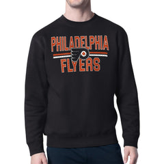 NHL Philadelphia Flyers Starter Mesh Look Team Name Logo Pullover Sweatshirt