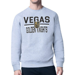 NHL Vegas Golden Knights Starter Mesh Look Team Name Logo Pullover Sweatshirt