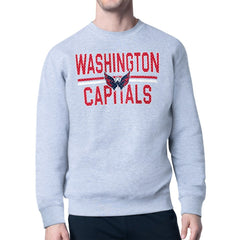 NHL Washington Capitals Starter Mesh Look Team Name Logo Pullover Sweatshirt