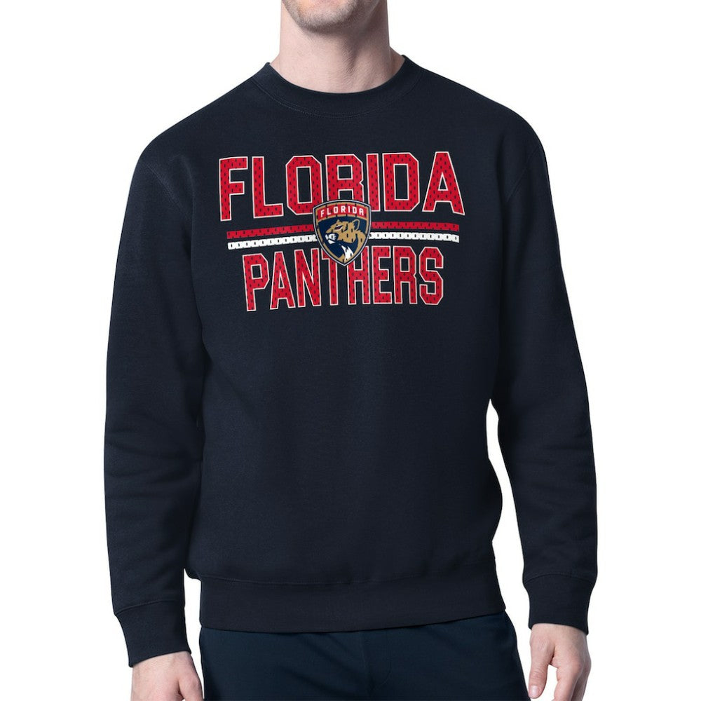 NHL Florida Panthers Starter Mesh Look Team Name Logo Pullover Sweatshirt