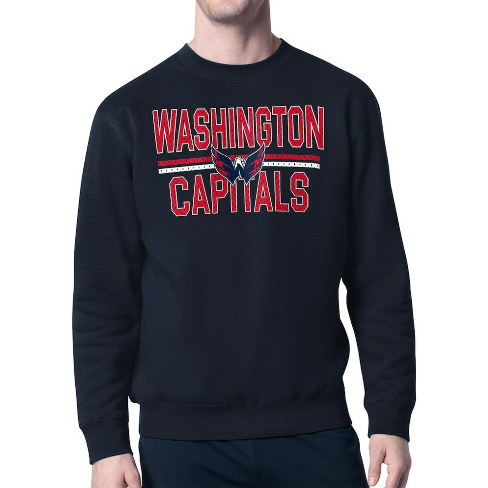 NHL Washington Capitals Starter Mesh Look Team Name Logo Pullover Sweatshirt