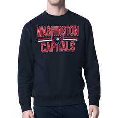 NHL Washington Capitals Starter Mesh Look Team Name Logo Pullover Sweatshirt