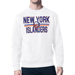 NHL New York Islanders Starter Mesh Look Team Name Logo Pullover Sweatshirt