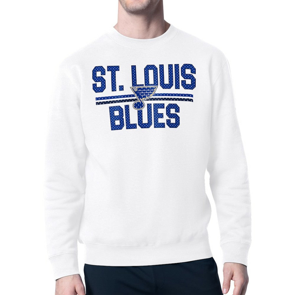 NHL St. Louis Blues Starter Mesh Look Team Name Logo Pullover Sweatshirt