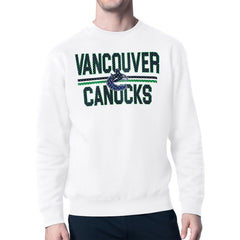 NHL Vancouver Canucks Starter Mesh Look Team Name Logo Pullover Sweatshirt