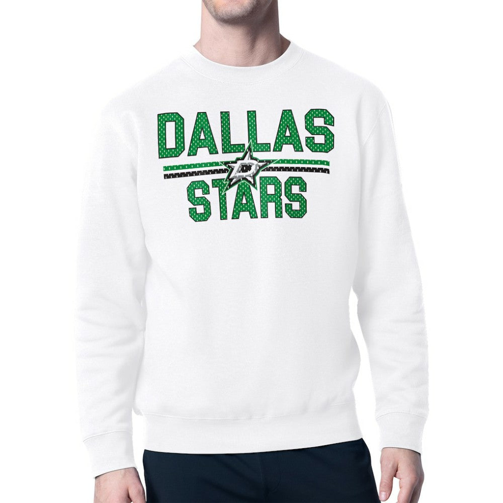 NHL Dallas Stars Starter Mesh Look Team Name Logo Pullover Sweatshirt