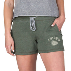 Concepts Sport Women's Mainstream French Terry Tri-Blend Shorts - Kansas City Chiefs Shorts