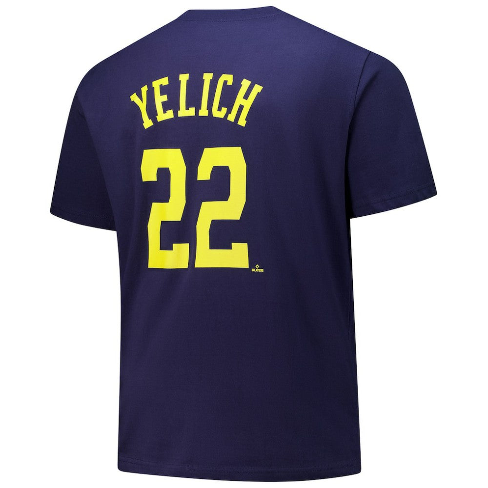 Navy Christian Yelich Milwaukee Brewers Fanatics Big & Tall Name & Number T-Shirt