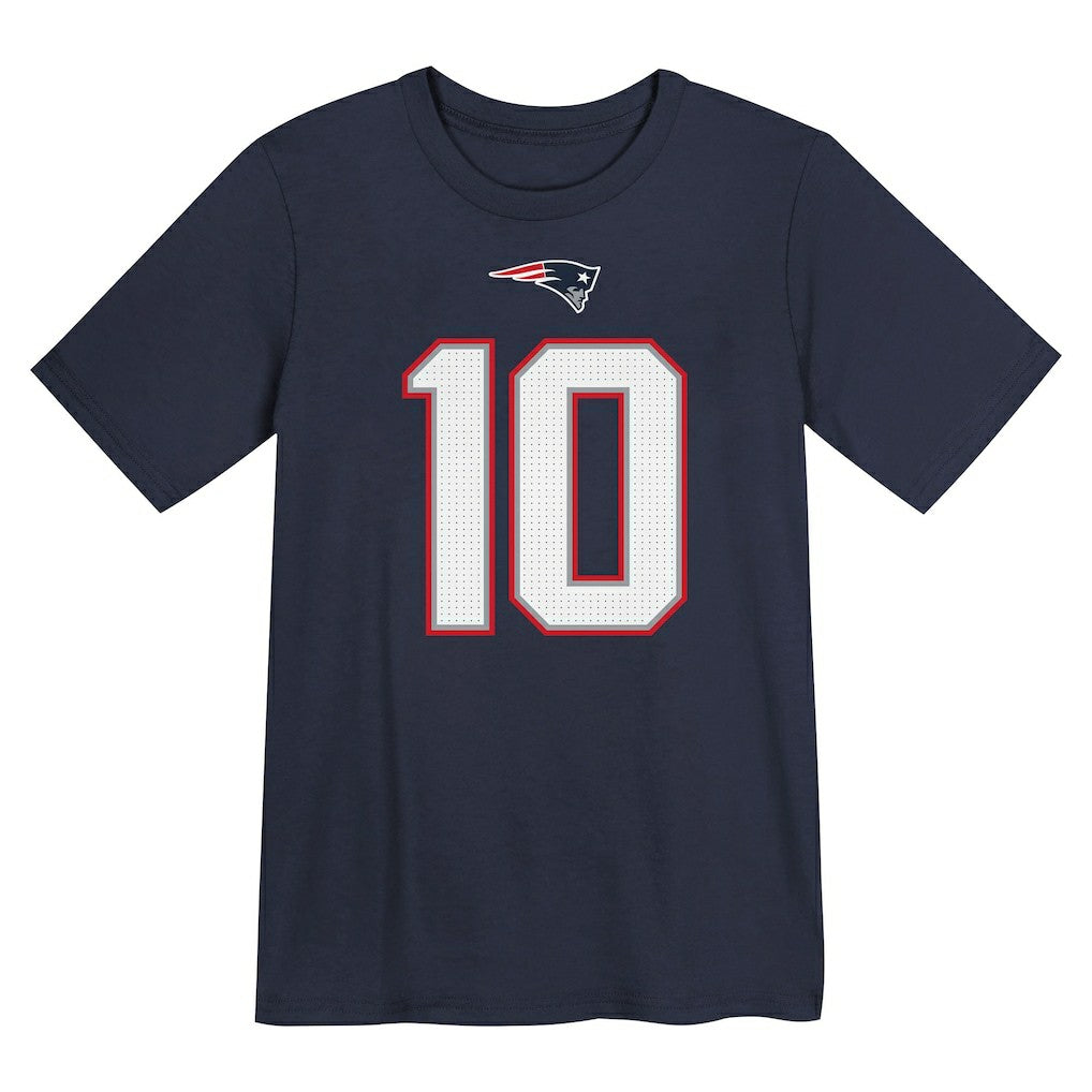Drake Maye  Preschool Player Name & Number T-Shirt - New England Patriots T-shirts