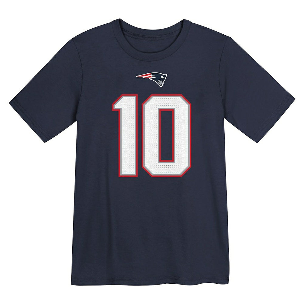 Drake Maye  Preschool Player Name & Number T-Shirt - New England Patriots T-shirts