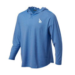 Royal Los Angeles Dodgers Butter Stripe Tri-Blend Long Sleeve Hoodie T-Shirt - Royal