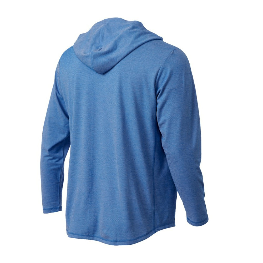 Royal Los Angeles Dodgers Butter Stripe Tri-Blend Long Sleeve Hoodie T-Shirt - Royal